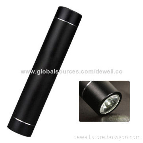 2,600mAh Samsung Battery Emergency Mobile Phone Chargers, Metal Case, 100 Lumens LED Flashlight